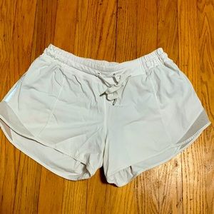 Low Rise 4 inch White Lululemon Shorts